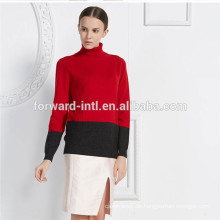 lange Ärmel Rollkragen Pullover aus Cashmere-Wolle für Damen